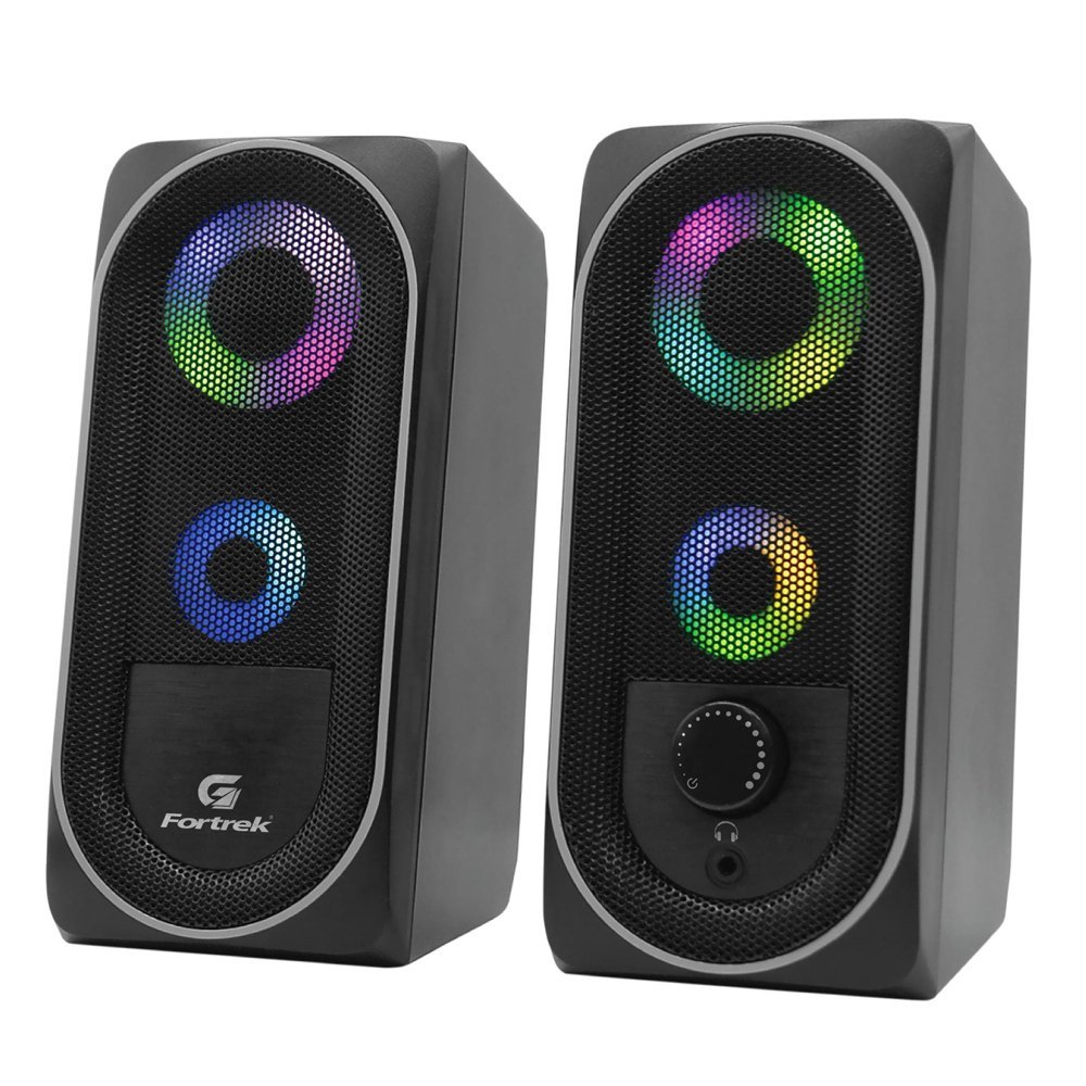 Caixa-De-Som-Fortrek-Multim-dia-Gamer-Black-Hawk-RGB-P2-Alimenta-o-USB-Preto_1786987739.jpg Caixa de Som Fortrek Gaming Multimedia Speaker Black Hawk RGB LIGHT- 73403 - Imagem 1