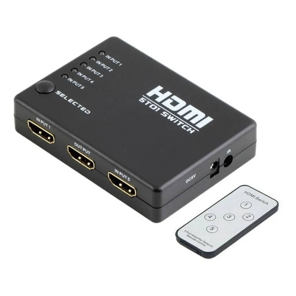 Switch-Knup-HDMI-5-Entradas-1-Sa-da-Com-Suporte-3D-E-1080p-SWH5-1_1669406908_original.jpg Switch HDMI Vinik 5 Entradas 1 Saída 1.2V 3D 1080P - SWH5-1 - Imagem 1