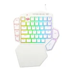 Teclado Mecânico Redragon Gamer Ashe RGB Branco Switch Brown - K626-KB-W (BROWN)