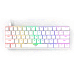 Teclado Mecânico Redragon Gamer Mitra Branco Single Color Switch Brown - K551W (PT-BROWN)