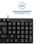 Teclado Básico Slim Tc193 Laser Usb Multi - Preto - Imagem 2