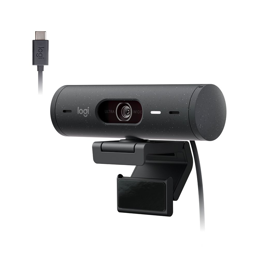 webcam-suporte-logitech-brio-500-full-hd-1080p-30-fps-com-microfones-duplos-usb-suporte-incluso-grafite-960-001412_1780947527_original.jpg WebCam C3Tech FullHD 1080p - WB100BK - Imagem 1